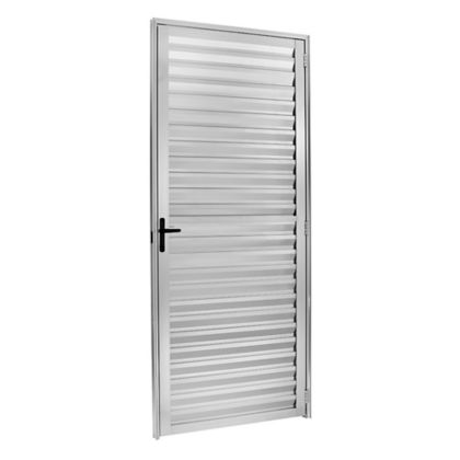 Porta Veneziana Alumínio Brilhante Direita 210x80x5cm Ecosul