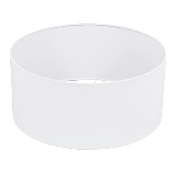Cúpula Cilíndrica Extra Grande Branca Tecido 20x45cm Inspire